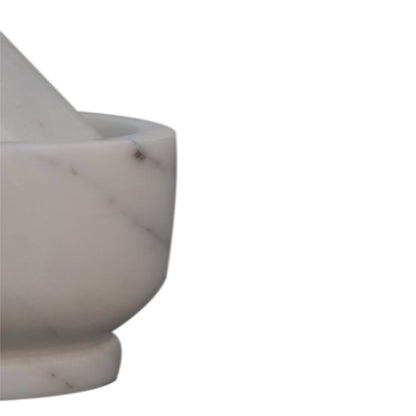 Small White Marble Pestle & Mortar