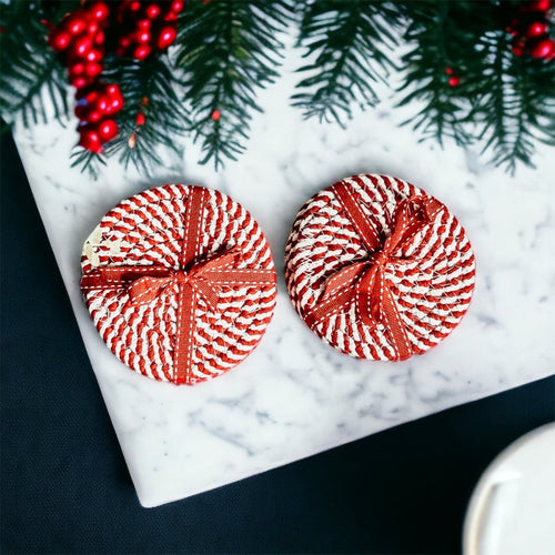 Candy Cane Coaster Set – 4 Pieces