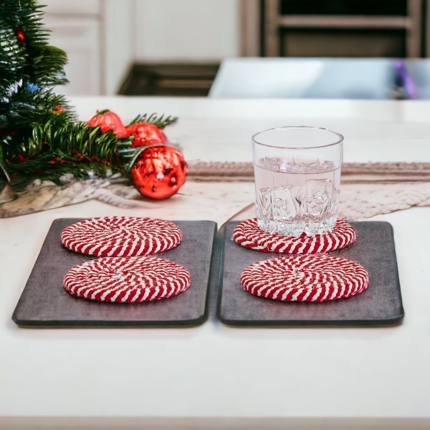 Candy Cane Coaster Set – 4 Pieces