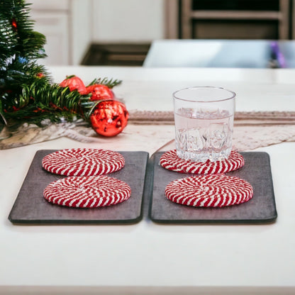 Candy Cane Coaster Set – 4 Pieces