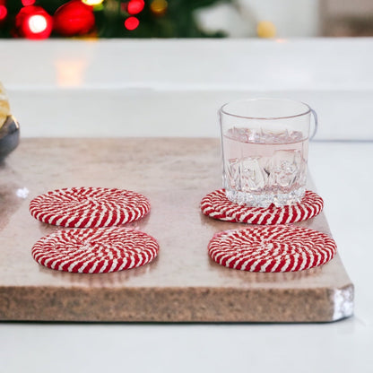 Candy Cane Coaster Set – 4 Pieces