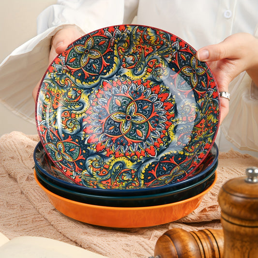 Boho Ceramic Dinner Plates – A Splash of Color for Every Meal! - The Gift Shop