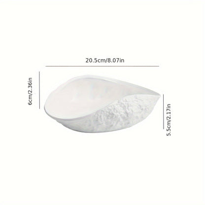 Elegant Shell-Shaped Ceramic Dish