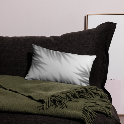 Abstract Art Premium Pillow Cover – Linen Feel by HadiArt - 20*12 / Grey - Textiles & Pillows