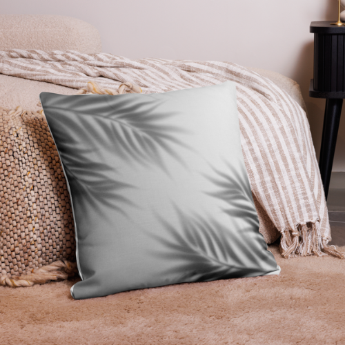 Abstract Art Premium Pillow Cover – Linen Feel by HadiArt - 22*22 / Grey - Textiles & Pillows