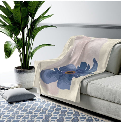 Abstract Floral Velveteen Throw Blanket – Thoughtful Gift from The Gift Shop UAE