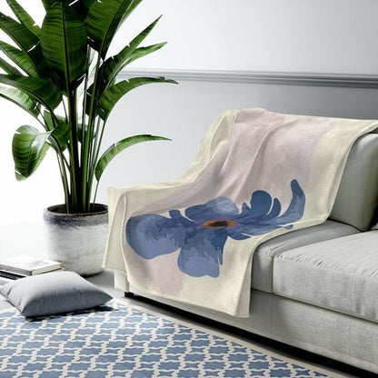 Abstract Floral Velveteen Throw Blanket – Thoughtful Gift from The Gift Shop UAE