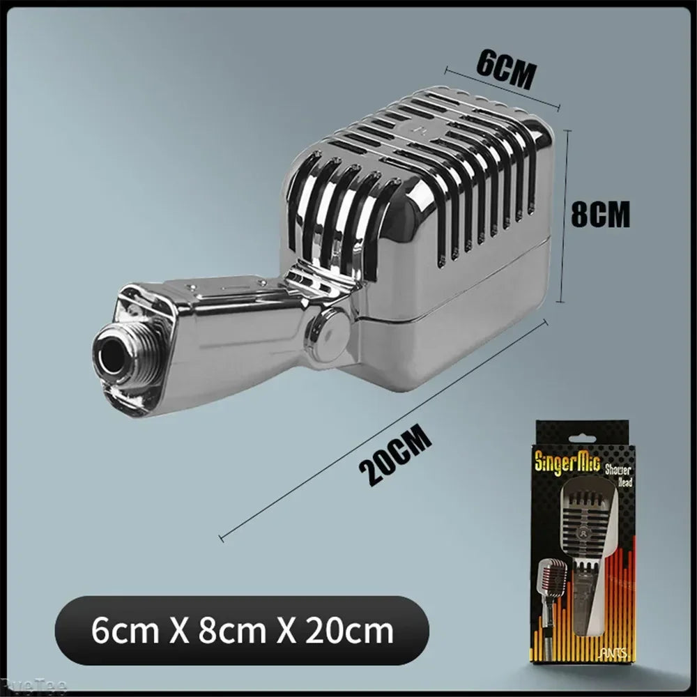 Microphone Shower Head | Fun Bathroom Accessory for Singing Enthusiasts - The Gift Shop