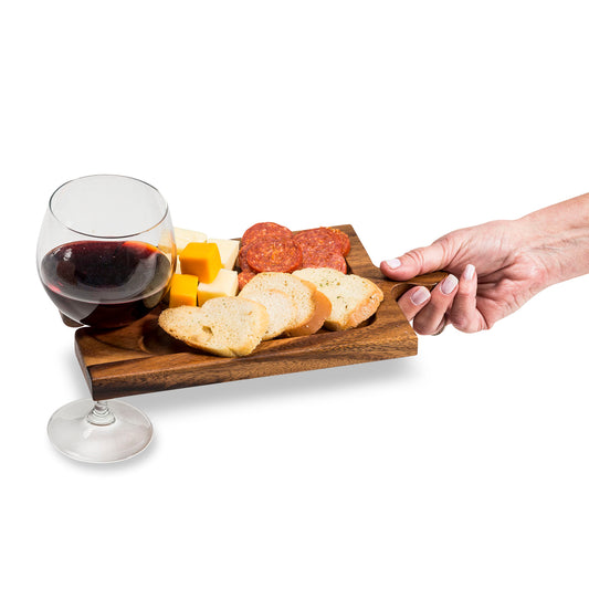 Charcuterie / Wine Glass Holder Interlocking Board - The Gift Shop