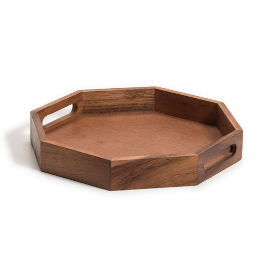 Octagon Wood Charcuterie Board - Eco-Friendly Acacia Serving Tray - The Gift Shop
