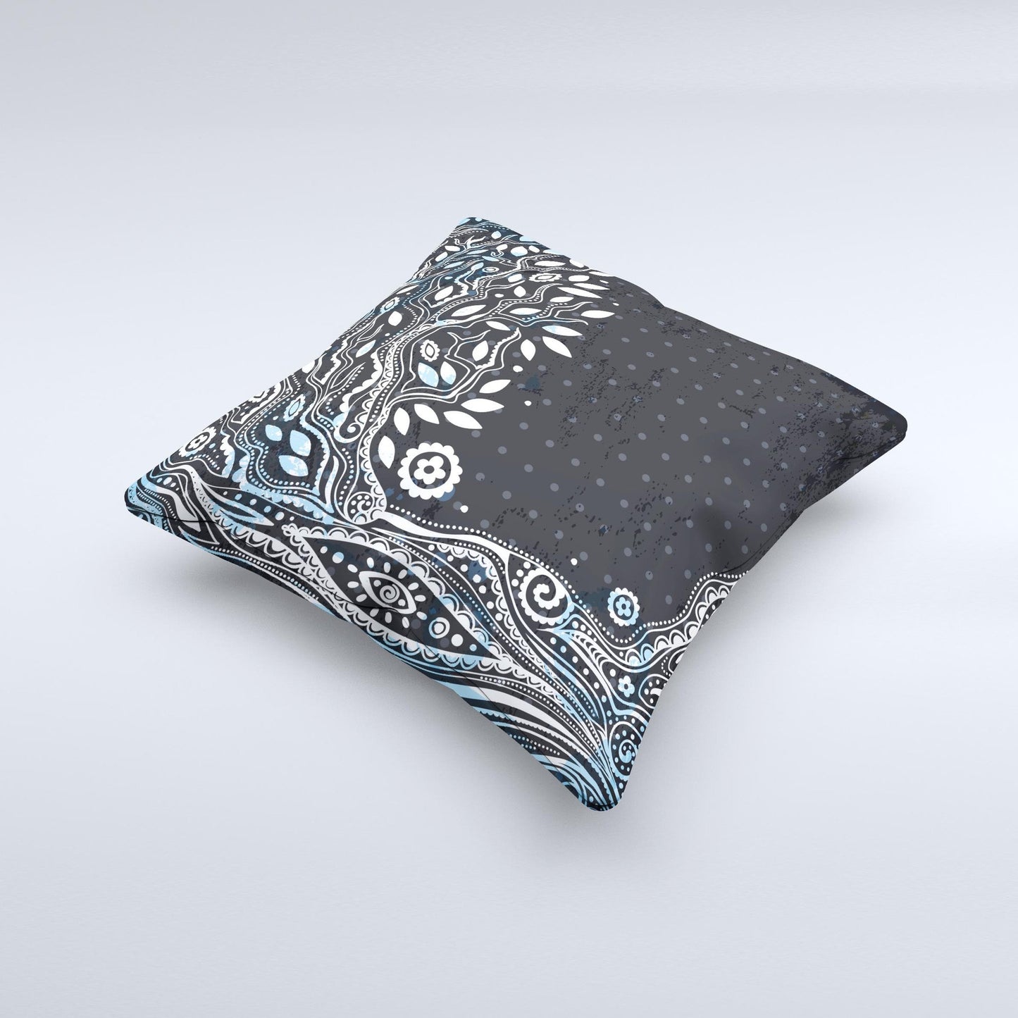 The Flourish Black and White Tree ink-Fuzed Decorative Throw Pillow - The Gift Shop