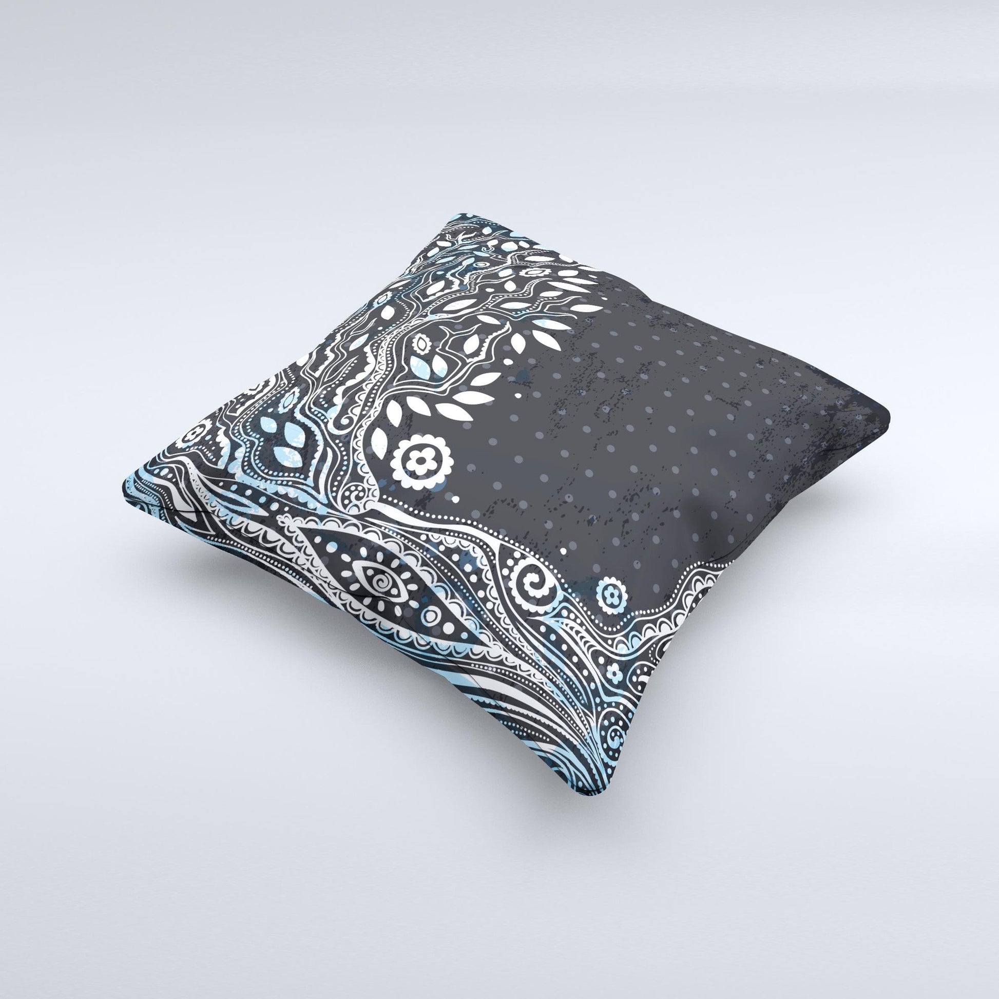 The Flourish Black and White Tree ink-Fuzed Decorative Throw Pillow - The Gift Shop