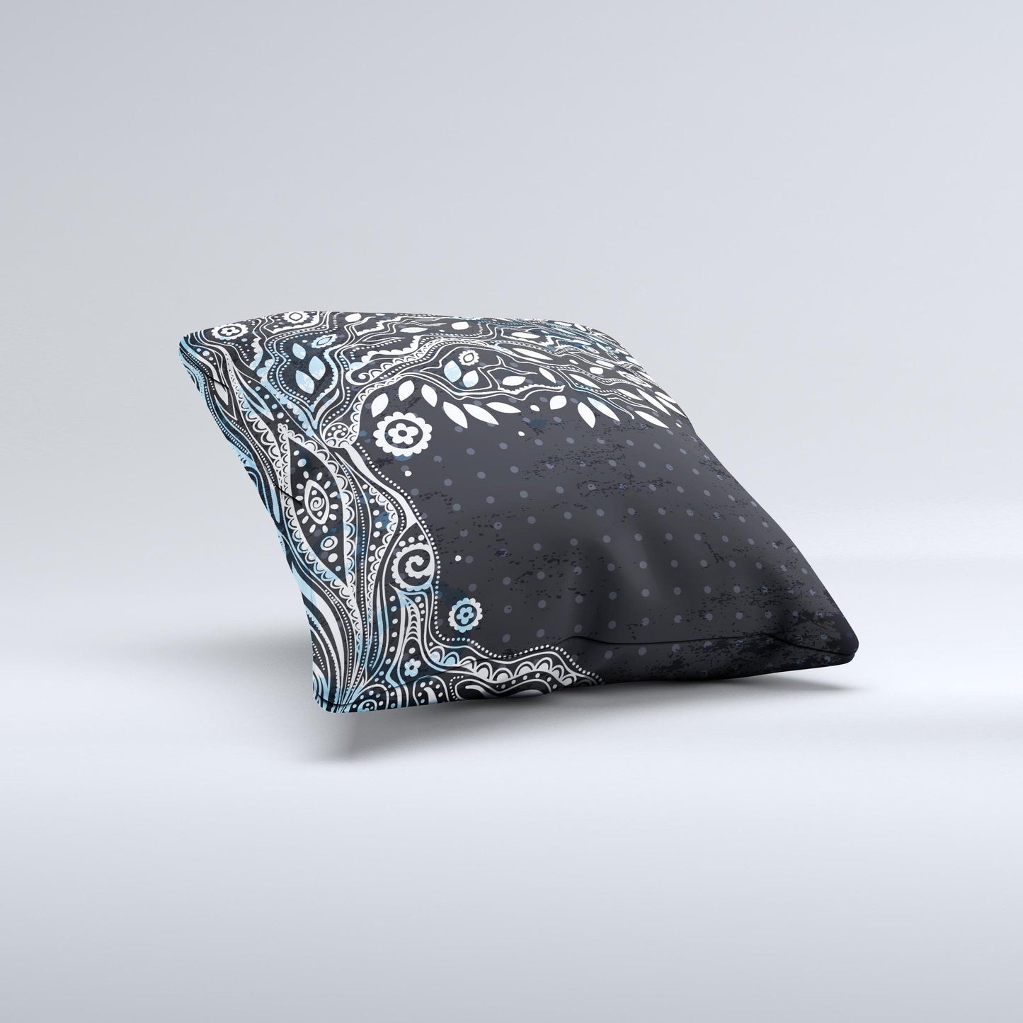 The Flourish Black and White Tree ink-Fuzed Decorative Throw Pillow - The Gift Shop