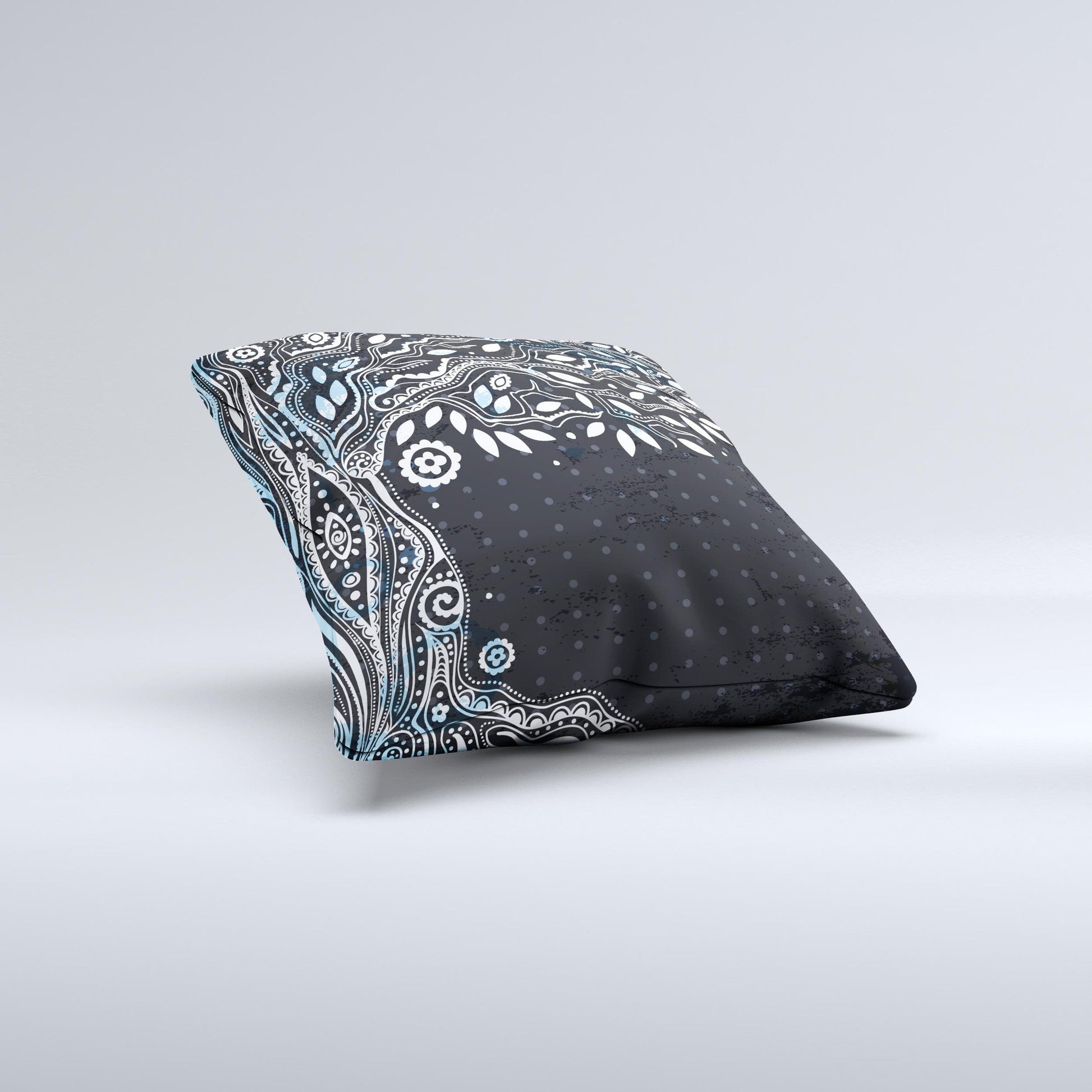 The Flourish Black and White Tree ink-Fuzed Decorative Throw Pillow - The Gift Shop