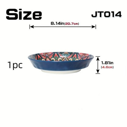Boho Floral Ceramic Dinner Plates – Set of 4 – Thoughtful Gift from The Gift Shop UAE