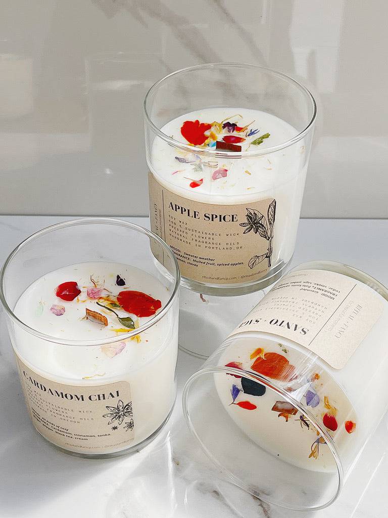 Scented Candle - Cardamom Chai (Clean Curing Candles) - The Gift Shop