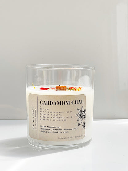 Scented Candle - Cardamom Chai (Clean Curing Candles) - The Gift Shop