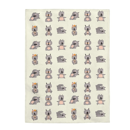 Llama Yoga Poses Velveteen Plush Blanket - The Gift Shop