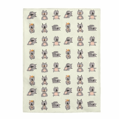 Llama Yoga Poses Velveteen Plush Blanket - The Gift Shop