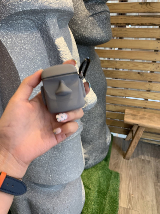 Cartoon Silicone AirPods Case – Stone Man Edition - The Gift Shop