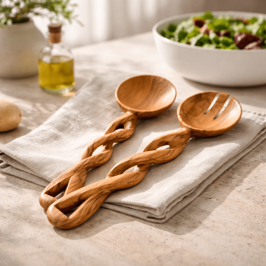 Carved Olive Wood Servers