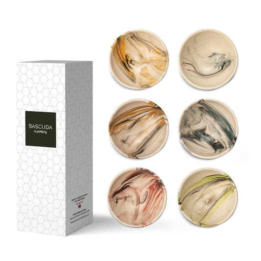 Ceramic Dip Bowls – Colonsay | Mocha, Marble Bloom - Set of 6 – Thoughtful Gift from The Gift Shop UAE