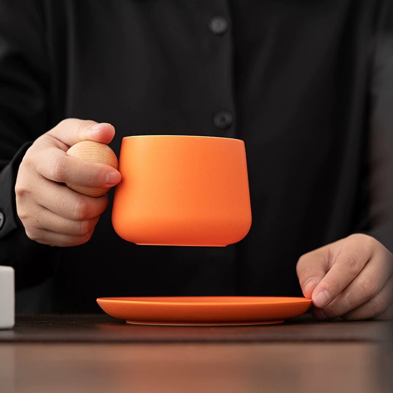 Ceramic Mug & Saucer Set