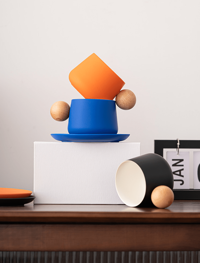 Ceramic Mug & Saucer Set