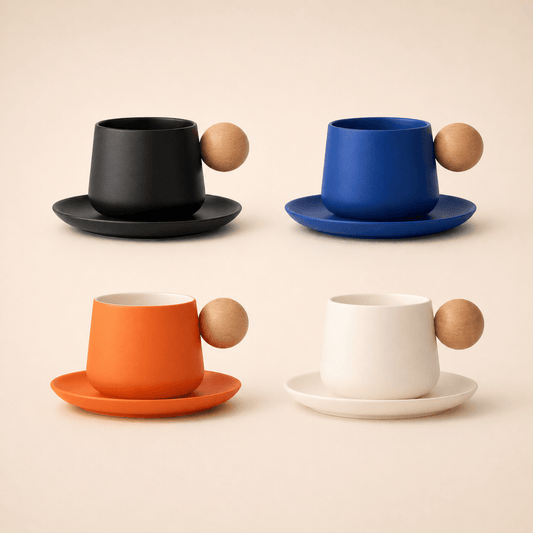 Ceramic Mug & Saucer Set