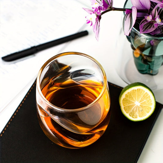 1pc Japanese Cocktail Glass, Insulated Twisted Design - The Gift Shop