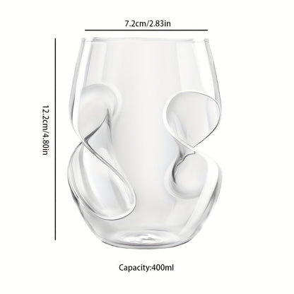 1pc Japanese Cocktail Glass, Insulated Twisted Design - The Gift Shop