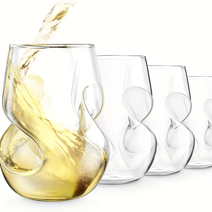 1pc Japanese Cocktail Glass, Insulated Twisted Design - The Gift Shop