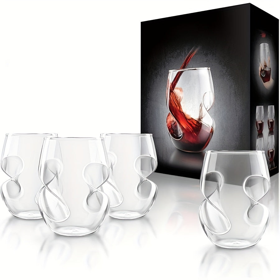 1pc Japanese Cocktail Glass, Insulated Twisted Design - The Gift Shop
