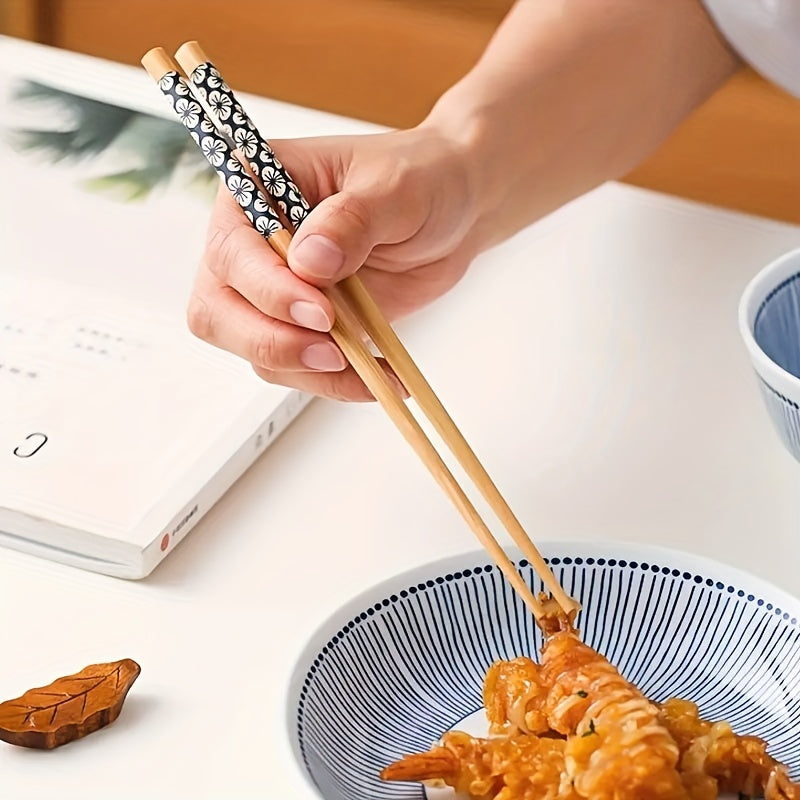 5 Pairs Premium Reusable Multicolor Nonslip Bamboo Chopsticks - The Gift Shop