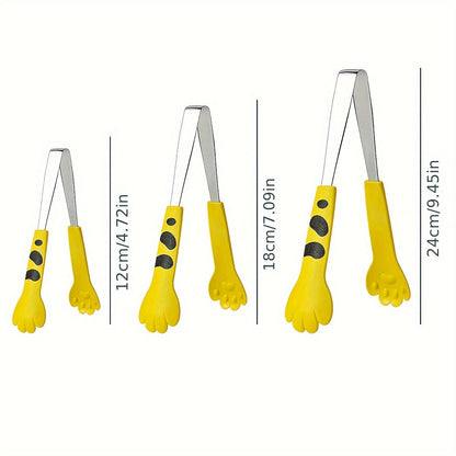 Paw-sitively Adorable: Cute Cat Paw Stainless Steel Food Tongs - The Gift Shop