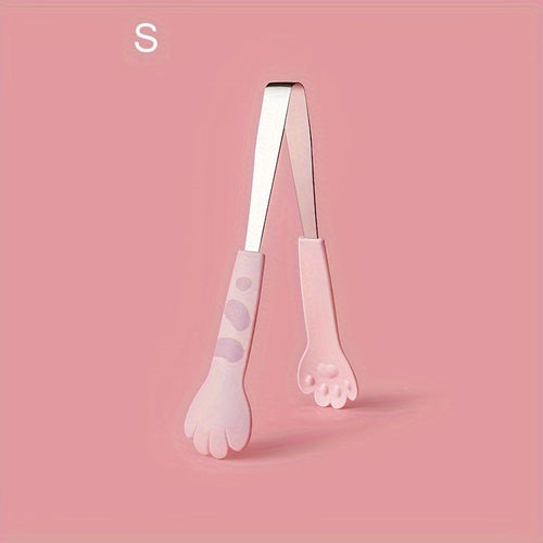 Paw-sitively Adorable: Cute Cat Paw Stainless Steel Food Tongs - The Gift Shop