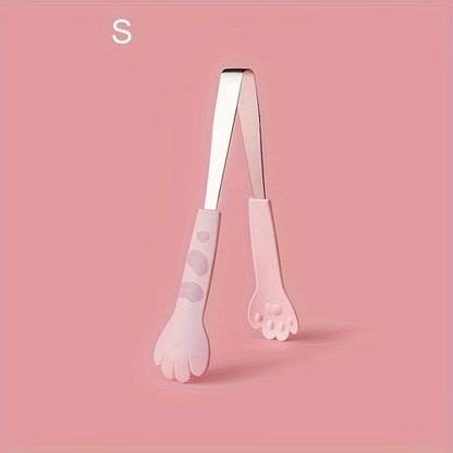 Paw-sitively Adorable: Cute Cat Paw Stainless Steel Food Tongs - The Gift Shop