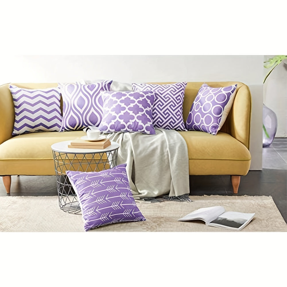 Set of 6 Linen Throw Pillow Covers 45x45cm - The Gift Shop