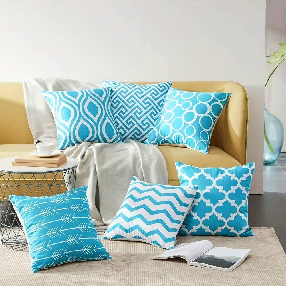 Set of 6 Linen Throw Pillow Covers 45x45cm - The Gift Shop