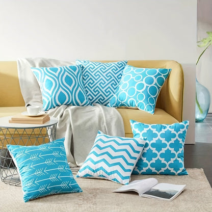 Set of 6 Linen Throw Pillow Covers 45x45cm - The Gift Shop