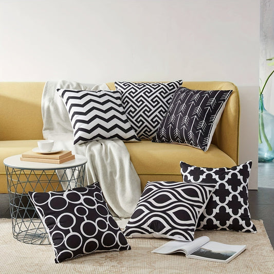 Set of 6 Linen Throw Pillow Covers 45x45cm - The Gift Shop