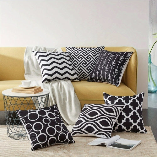 Set of 6 Linen Throw Pillow Covers 45x45cm - The Gift Shop
