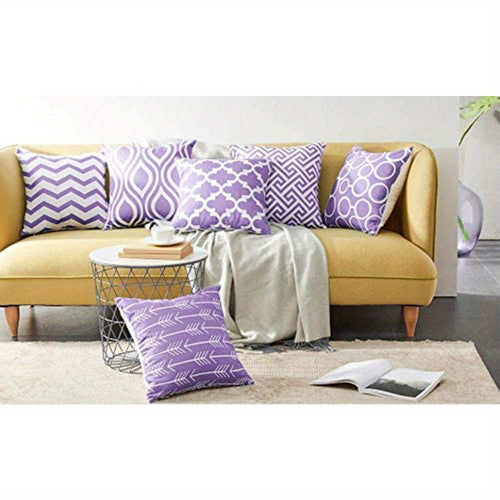 Set of 6 Linen Throw Pillow Covers 45x45cm - The Gift Shop