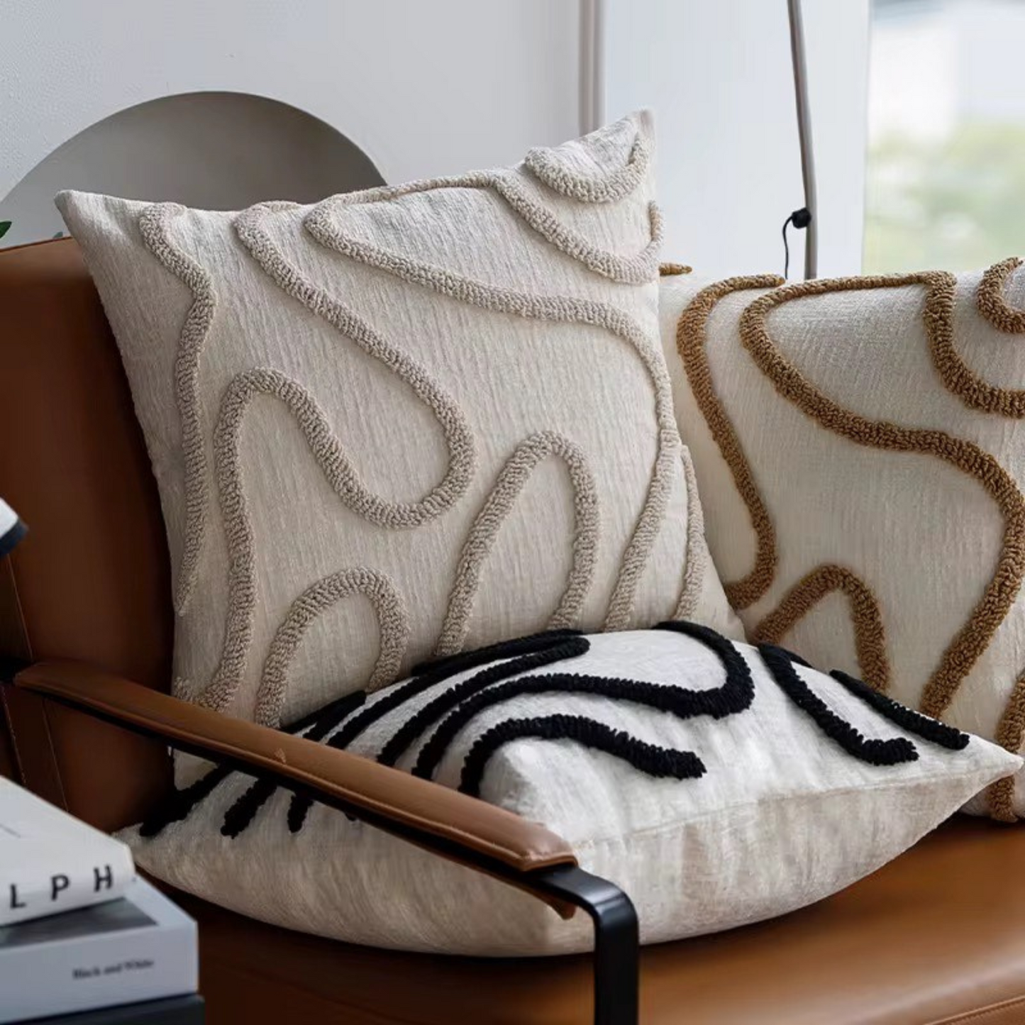 Modern Eclectic Throw Pillow Cover, 18x18 inch - The Gift Shop