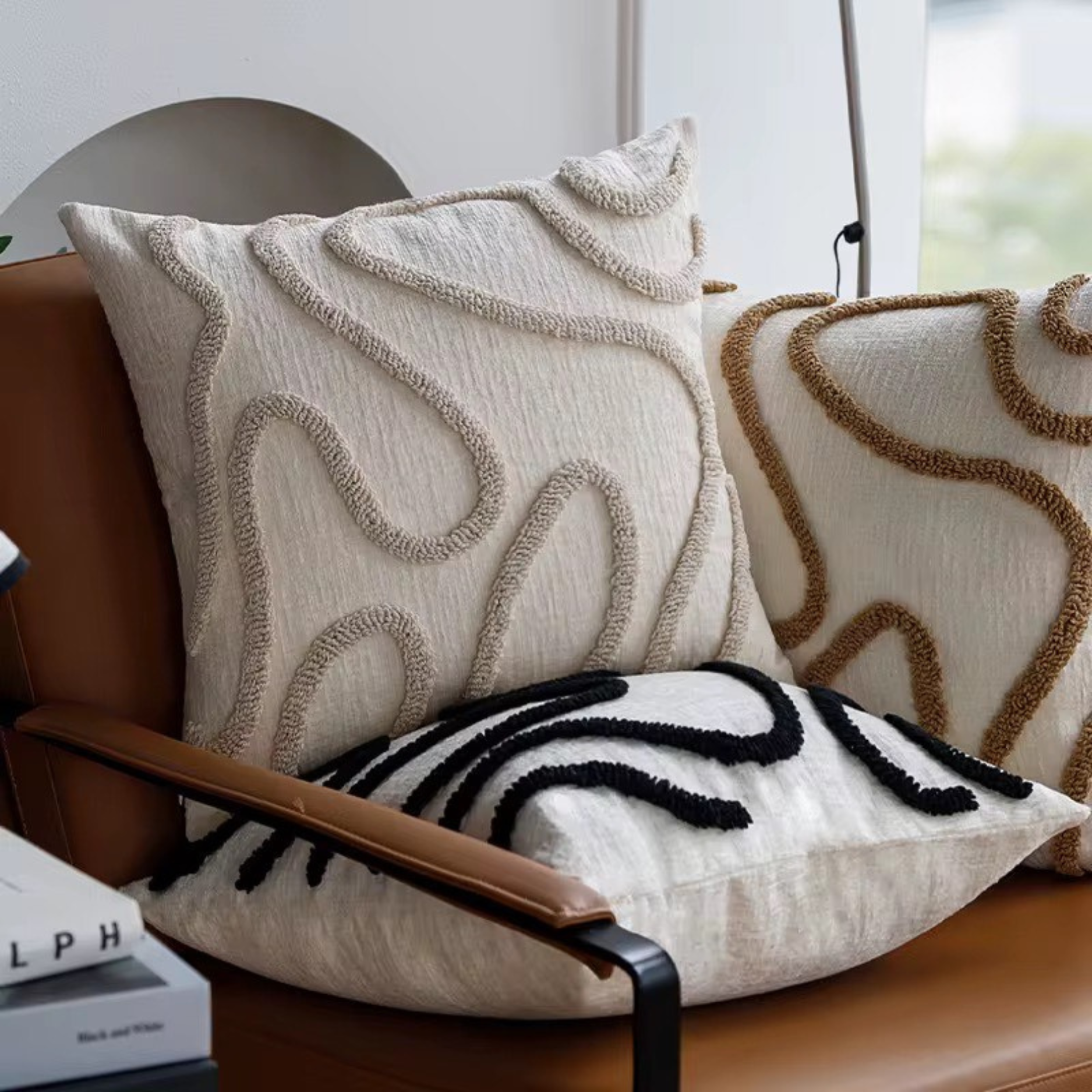 Modern Eclectic Throw Pillow Cover, 18x18 inch - The Gift Shop
