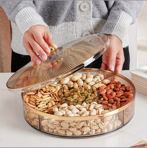 Clear Amber Candy Server with Lid – Thoughtful Gift from The Gift Shop UAE