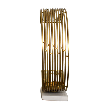 Crescent Candle Stand – Metal Half-Moon Tealight Holder