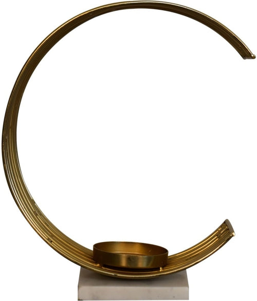 Crescent Candle Stand – Metal Half - Moon Tealight Holder – Thoughtful Gift from The Gift Shop UAE