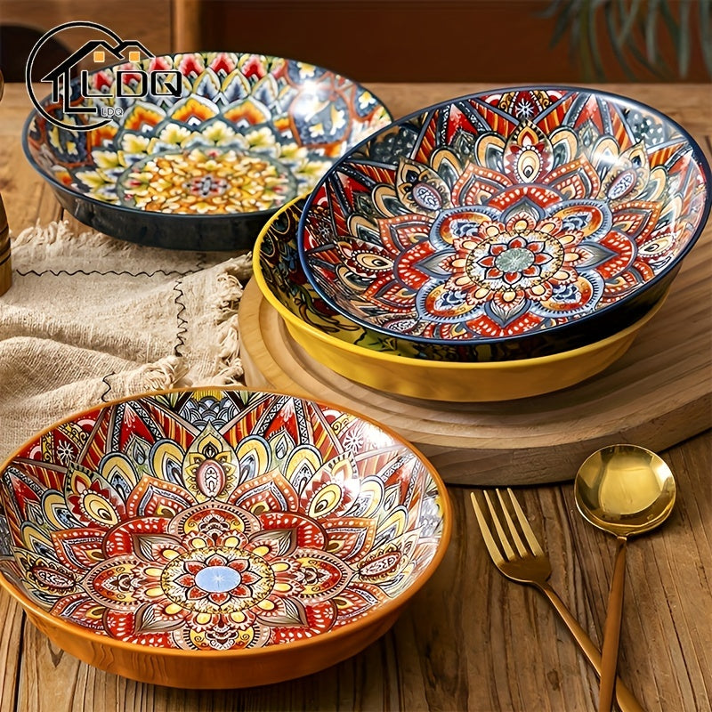 Boho Ceramic Dinner Plates – A Splash of Color for Every Meal! - The Gift Shop