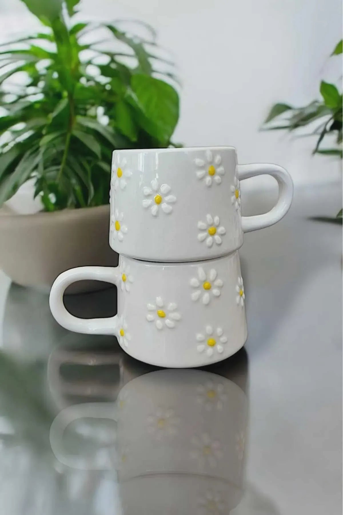 Daisy Ceramic Mug Set